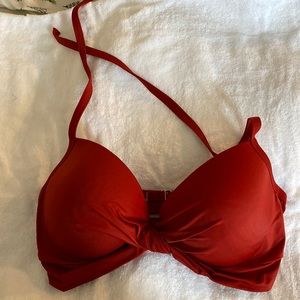 NEVER WORN double strap , halter bikini top